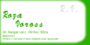 roza voross business card