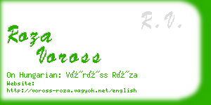 roza voross business card